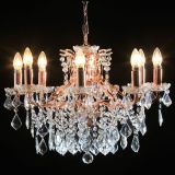Arabella Shallow French Rose Gold 8 Arm Chandelier